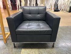 Black Faux Leather Chair