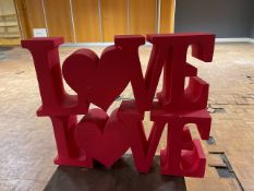Polystyrene LOVE Displays x2