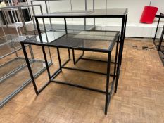Trio Of Black Glass Tables