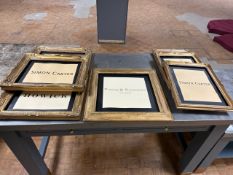 Gold Painted Wooden Framed Signs x7