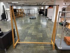 Wooden A Frame Hanging Rail