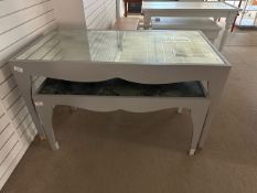 Set Of 2 Grey Wood Tables