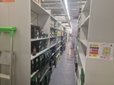 Store Room Of Metal Shelving
