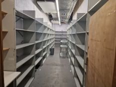 Store Room Of Metal Shelving