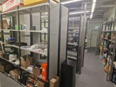 Store Room Of Metal Shelving