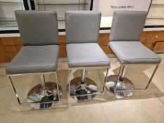 Grey Bar Stools x3