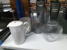 Denby Natural Canvas cafetiere and assorted vases