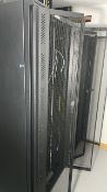 Black Metal Pair Of Server Cages
