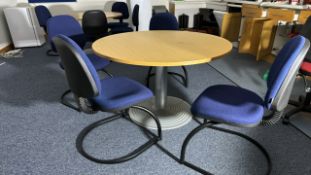 Circular Table & Chairs x4