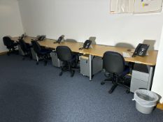 Desks x19, Chairs x22, Phones x22