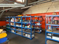 20 Blue Metal Shelving Units