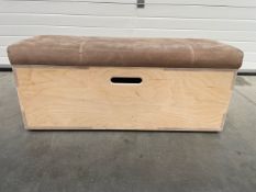 Wooden Bench Seating with Upholstered Cushion Seat Pad