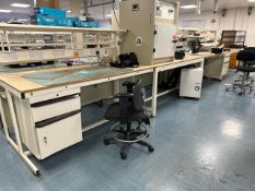 Bank of 4 Kaymar Work Benches
