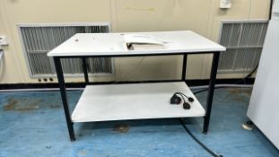 White Tiered Wood Tables x2