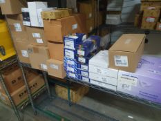 Contents of shelf - approx 30 x items; lamps, ball joints, mirrors, mirror casing, etc