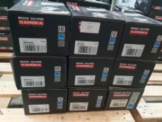 9 x assorted Kamoka brake calipers