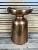 Brown Metal Drum Side Table Designed By Amara