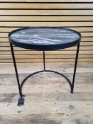 Marble and Metal Side Table