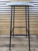 Amara Black Stool With Wool String Top