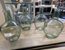 Large Green Bottles x4