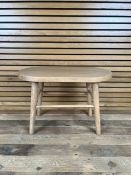 Wood Oval Top Side Table