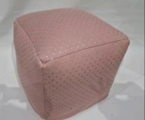 Pink With Gold Spots Beanbag Cube