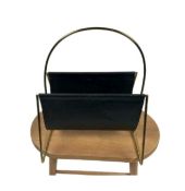 Gold & Leather Magazine Holder