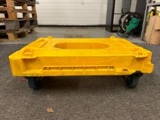 Yellow Plastic Dollys x3