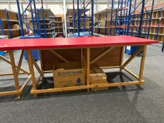 Red Top Wooden Work Table