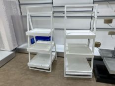 White Metal A-Frame Unit x 2