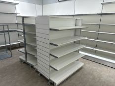 White High Gloss Mobile Shelve Units x2