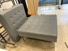 Grey Faux Leather Seat x 2