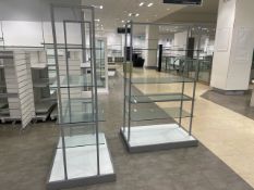 Trio Of Wood & Glass Merchandise Units