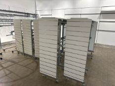 Metal Hanging Rails with Gloss Sides x 6