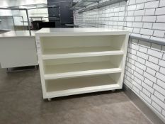 Mobile White Gloss Shelf Unit
