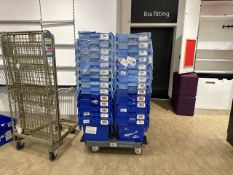 Quantity of Blue Plastic Totes