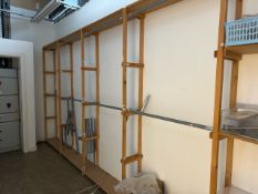 12 Bays of Wooden Hanging Racking