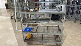 Grey Metal Cage Trolley