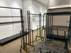 Industrial Metal Hanging Rails x 7