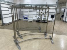 Curved Metal Rails with Glass Top x 5