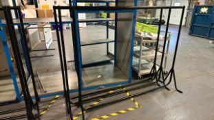 Black Clothing Rails x 6