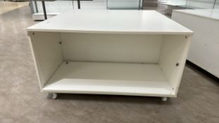 White Wood Mobile Display Box