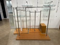 Wooden Base hanging rails x3