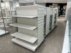 White High Gloss Mobile Shelve Units x4