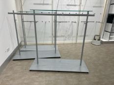 Metal Retail Hanging Rails x3