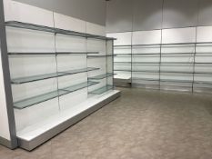 Bank Of 30 x Glass Shelves