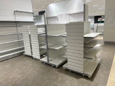 White High Gloss Mobile Shelve Units x5