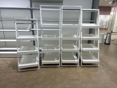 White Metal A-Frame Unit x 4