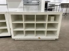 Gloss Wood Display Unit with Box Shekves