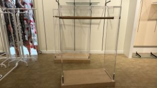 Wooden Base Plastic Display Unit x 2